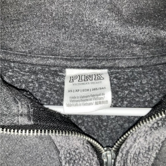 Victoria's Secret Pink Sweatshirt Half Zip Pullover Fleece Sweater‎ Size XS/ XP - Picture 3 of 8